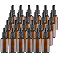 Lawei - Botellas de vidrio ámbar con pipetas cuentagotas para aceites esenciales- perfumes- aromaterapia- química de…